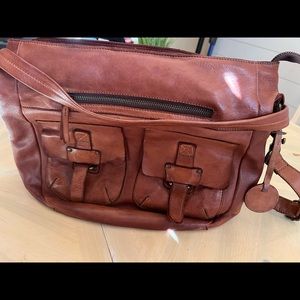 Harbour 2nd leather brown shoulder crossbody bag